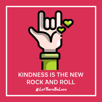 Facebook Post Maker with a Peace and Love Quote 593b-el1