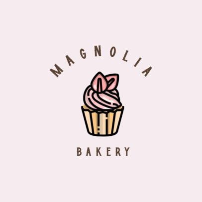 Online Logo Generator for a Pastry Shop Featuring a Cupcake Graphic