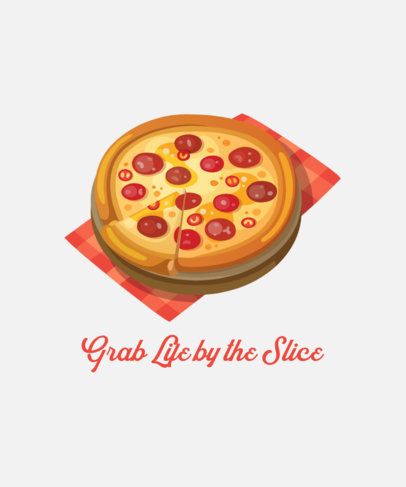 T-Shirt Design Generator Featuring a Pizza Illustration