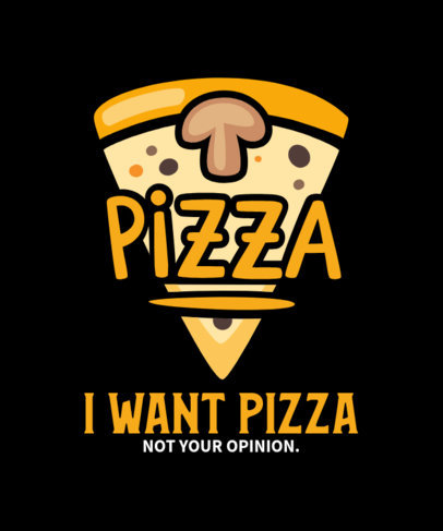 T-Shirt Design Maker with a Pizza Slice Graphic