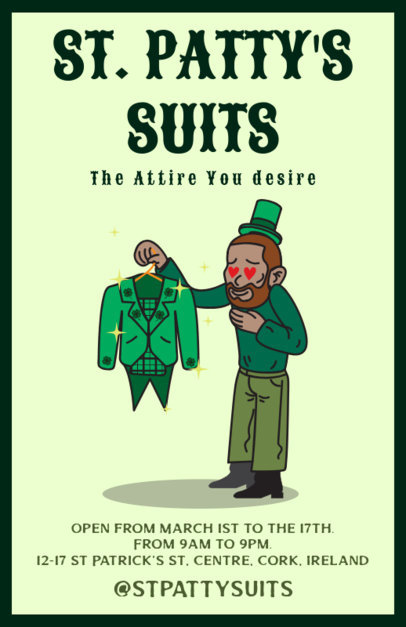 Saint Patrick's Day Flyer Maker for an Attire Store 