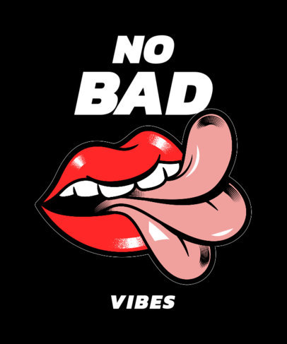 Streetwear T-Shirt Design Generator Featuring a Licking Mouth Illustration 2138g
