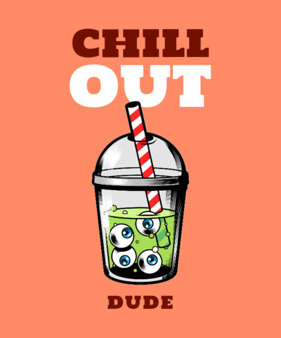 T-Shirt Design Maker Featuring a Spooky Drink Illustration