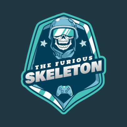 Gaming Logo Maker Featuring a Laughing Skeleton Graphic 1743s-2880