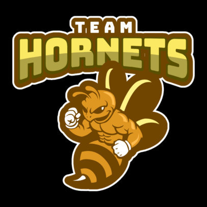 Sports Team Logo Maker Featuring an Angry Bee Graphic