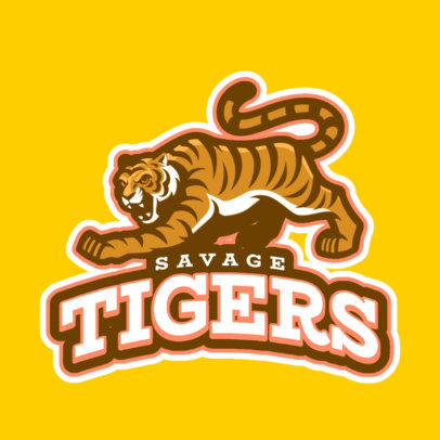 Sports Team Logo Creator with a Savage Tiger Graphic