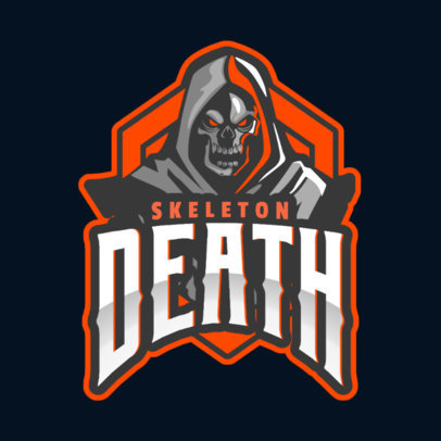 Online Logo Template for Gamers Featuring a Scary Skeleton Illustration