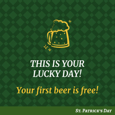 St. Patrick's Day-Themed Facebook Post Maker with a Beer Icon