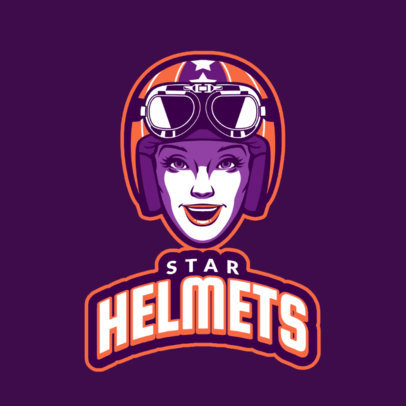 Online Logo Generator Featuring a Female Racing Driver Illustration 1745g-2889