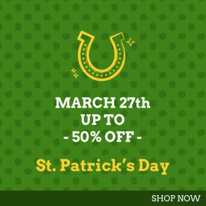 Facebook Post Maker for a St. Patrick's Day Discount