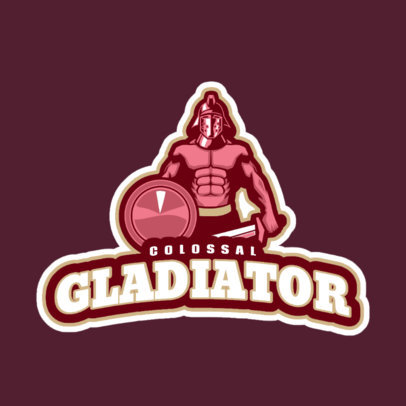 Gaming Logo Maker Featuring a Colossal Gladiator Character 29t-2880