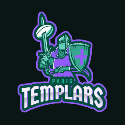 Rugby Logo Maker Featuring a Templar Knight 
