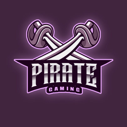 Gaming Logo Template Featuring Pirate Spades Clipart 2811y-2892