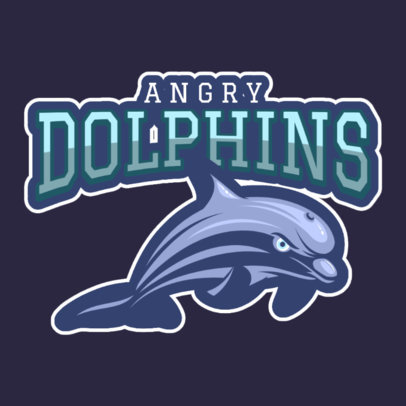 Sports Logo Maker Featuring a Dolphin Graphic