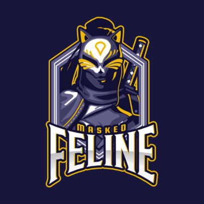 Gaming Logo Creator with a Masked Female Character