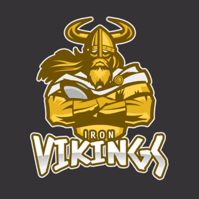 Gaming Logo Maker Featuring a Viking with Crossed Arms