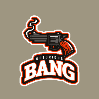 Notorious Logo Maker with a Gun Clipart 523t-2887