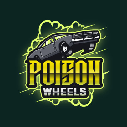 Gaming Logo Maker Featuring a Racing Muscle Car Graphic 2851i-2892