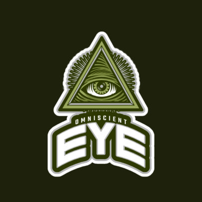 Mysterious Logo Template with an Omniscient Eye Graphic 523s-2887