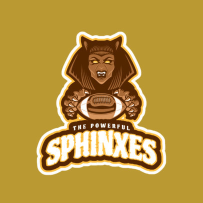 Gaming Logo Maker Featuring an Aggressive-Looking Sphinx
