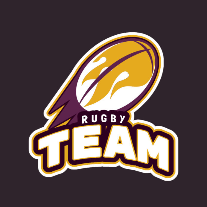 Placeit - Sports Logo Template for a Rugby Team with a Flaming Ball