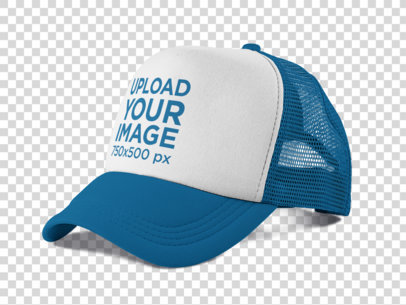 Side View of a Trucker Hat Mockup