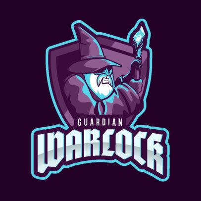 Fantasy Logo Creator Featuring a Warlock Character