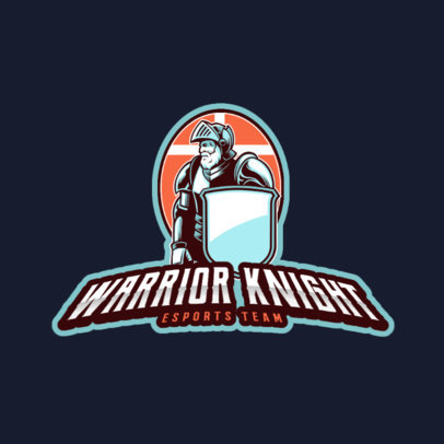Gaming Logo Maker Featuring a Bearded Knight Illustration