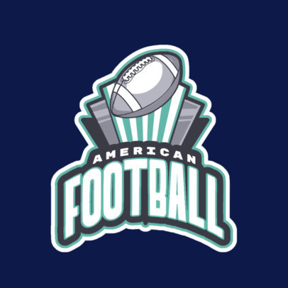 Sports Logo Maker Featuring an American Football Ball Clipart