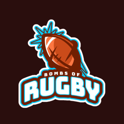 Sports Logo Maker with a Rugby Ball Graphic 