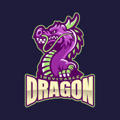 Gaming Team Logo Generator Featuring a Fantasy Dragon Clipart