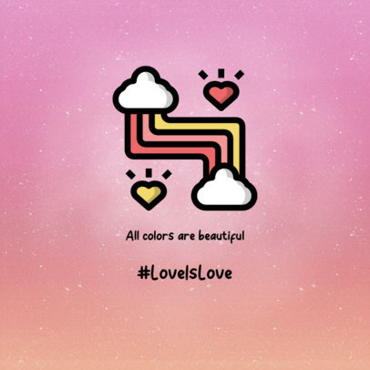 LGBTQ Instagram Post Template with Equal Love Quotes