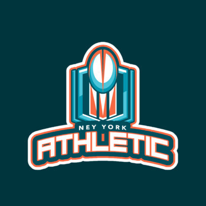 Sports Logo Maker Featuring a Modern Rugby Cup