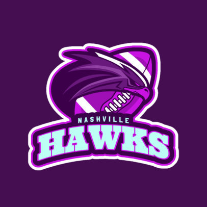Logo Maker for a Football Team with a Hawk Illustration