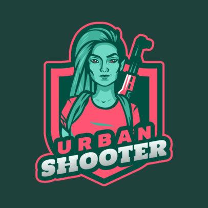 Gaming Logo Maker with a Free Fire-Inspired Female Character