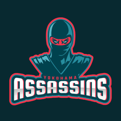 Gaming Logo Maker Featuring an Anonymous Ninja Warrior 1748v-2930