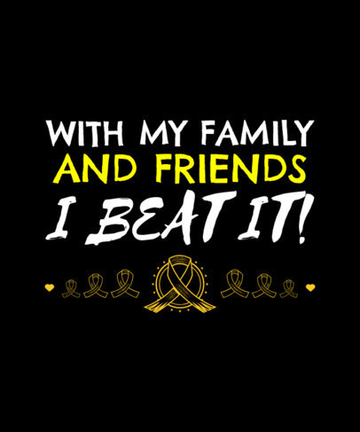 Cancer Awareness T-Shirt Design Creator with a Quote Showing Solidarity