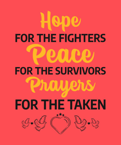 World Cancer Day-Commemorative T-Shirt Design Maker