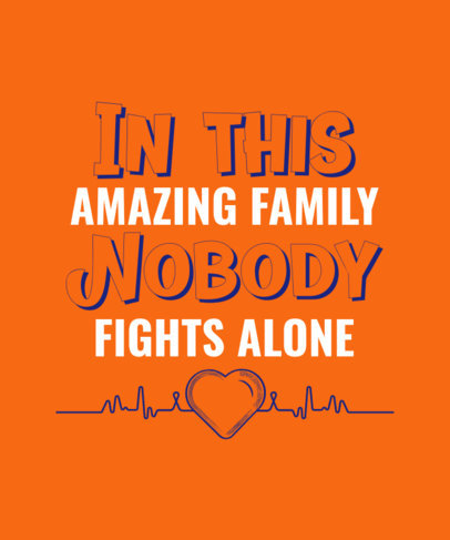 World Cancer Day-Commemorative T-Shirt Design Template with a Loving Quote 2165e