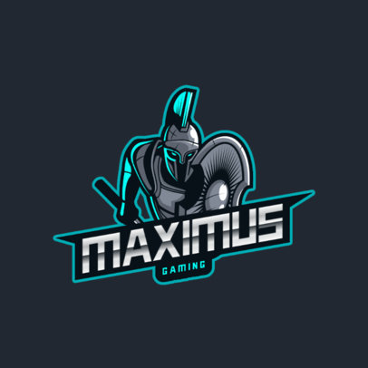 Gaming Logo Maker Featuring a Spartan Warrior Ready to Fight 