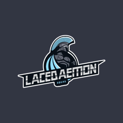 Gaming Logo Maker Featuring a Tenacious Spartan Warrior 2872i