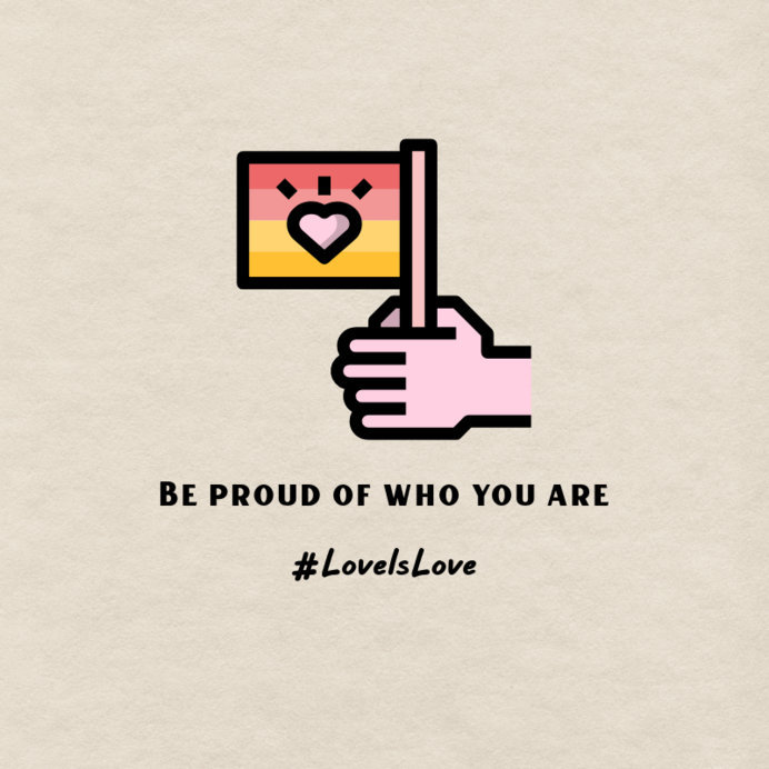 Instagram Post Template with an Embracing LGBTQ Quote