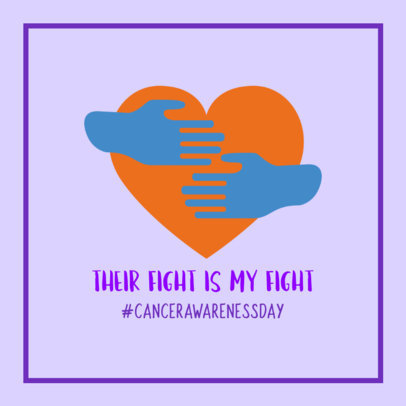Cancer Awareness Day Facebook Post Generator Featuring a Supportive Quote 