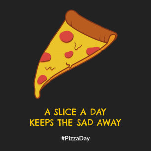 Pizza Day Facebook Post Maker Featuring Slice Illustrations
