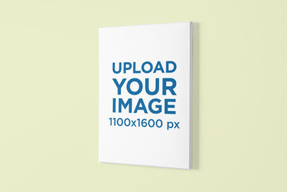 Canvas Mockup with a Customizable Background 