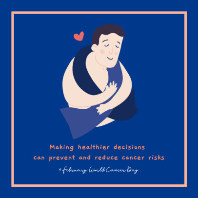 Facebook Post Designs Template for Cancer Prevention Awareness