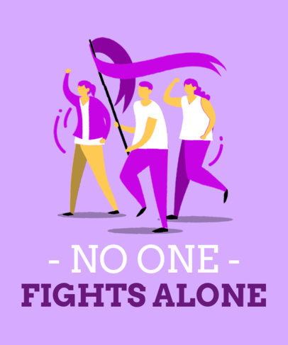 T-Shirt Design Generator with Cancer Survivors Standing Together