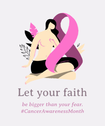 Empathy T-Shirt Design Maker for a Breast Cancer Awareness Month