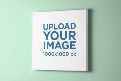 Mockup of an Angled Canvas on a Flat Surface 