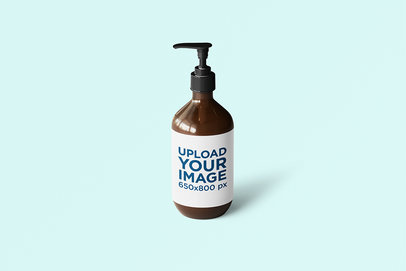 Minimal Mockup Featuring a Dispenser Bottle against a Plain Backdrop 2389-el1